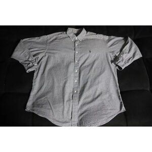 Ralph Lauren Golf Blake ButtonUp Shirt Men Gray Houndstooth Pony Logo Embroidery